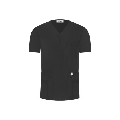 Breathing Scrub Top - Black / Negro